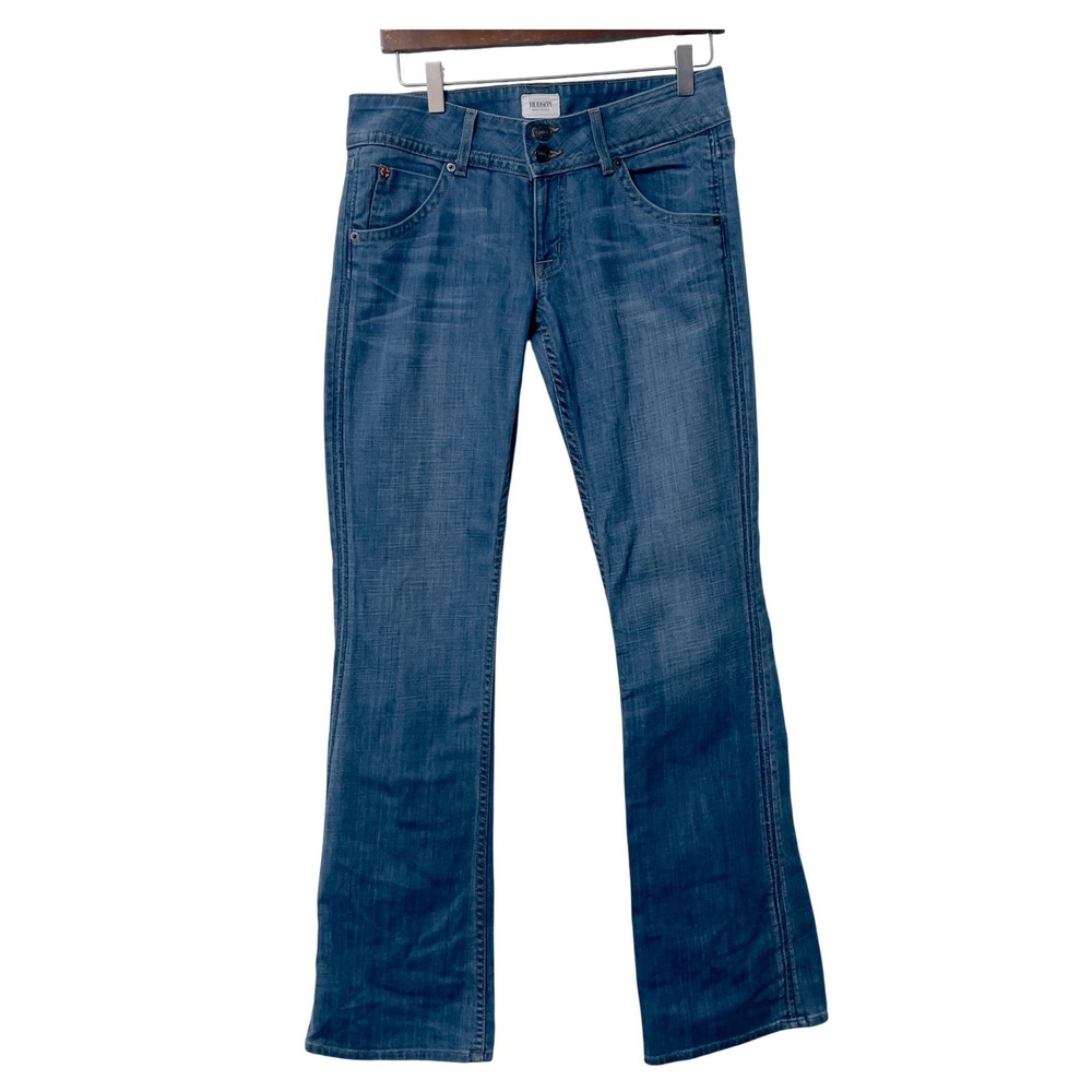 Hudson Signature Bootcut Jeans 28 Blue Denim  Low Rise‎ Flap Pocket Western